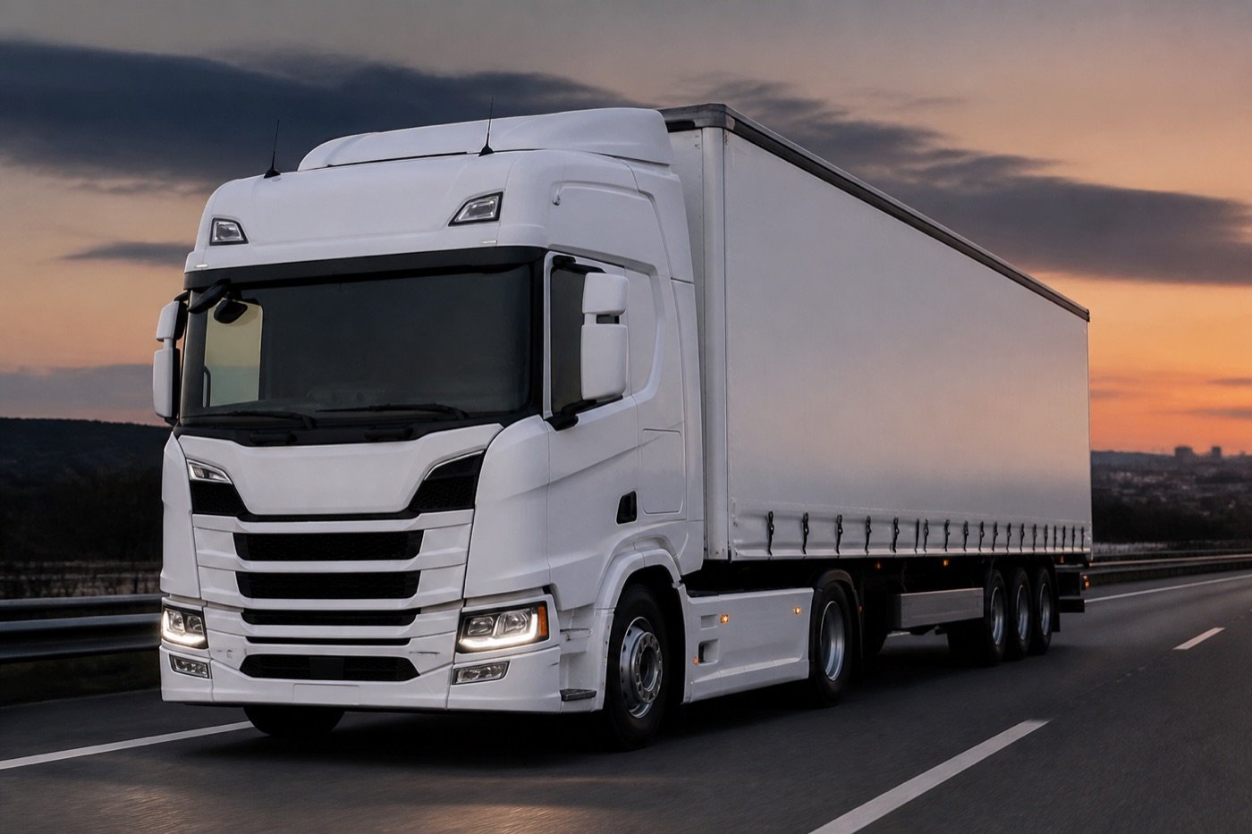 Articulated semi-truck with trailer