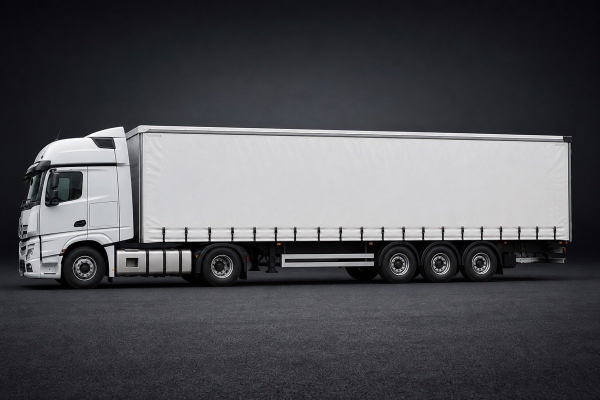 Curtain side tautliner truck